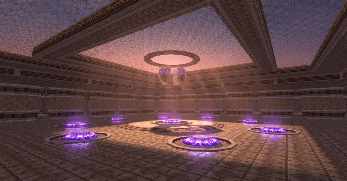 The grand arena of Durga where rival guilds clash