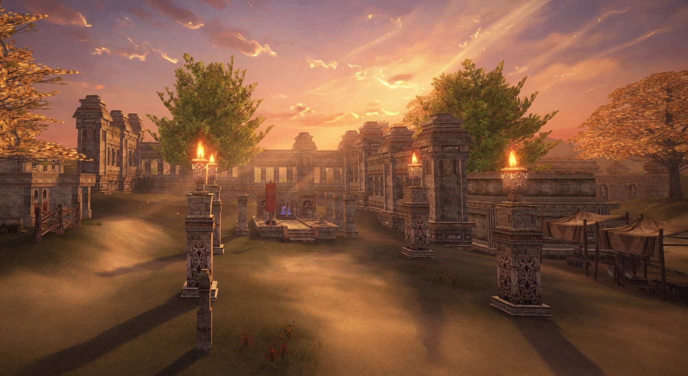 A mist-laden grove in the world of Mandara where the eight tribes were born